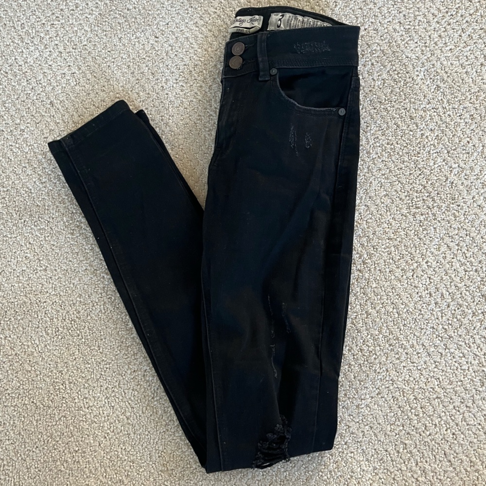 Macy’s brand Black Distressed Skinny Jeans